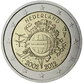 Netherlands 2 euro (2012) - 10th anniversary of the introduction of euro coins and banknotes